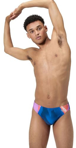 Speedo Herren Print Beachstar Badehose 2 Zaffre Blue Stripe Fade 34