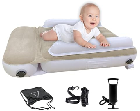 Aufblasbares Flugzeug-Autobett Für Kleinkinder | Baby-Reisebett | aufblasbare Reise-Schlafunterlage | Tragbares Babybett | -Flugzeugbett Auto-Kinder-Luftmatratze