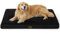 Bedsure Matelas Chien Mémoire de Forme - Coussin Grande Taille Orthopédique, XXL Tapis Lavable et Antidérapant, Lit pour Chien Intérieur, Noir, 120x74cm