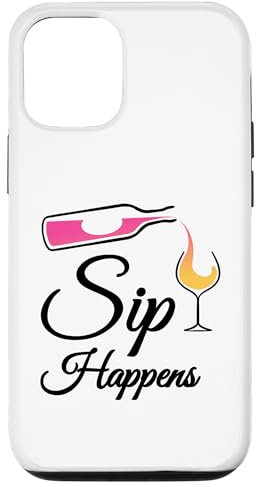 Hülle für iPhone 13 Sip Happens Lustiges Weinglas für Weinliebhaber