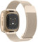 Mugust für Fitbit Versa 4 Armband für Herren Damen, Edelstahl Magnetisches Metall Ersatzbänder für Fitbit Sense Armband (Vintage gold)