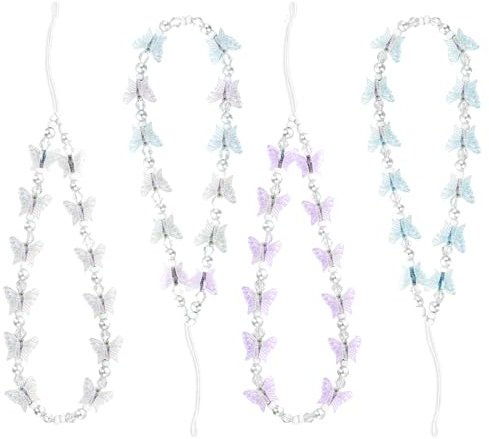 Bettinay 4 PCS Phone Charm Strap, Cute Wrist Phone Bracelet, Mobile Phone Case Charms Beaded Chain Keychain