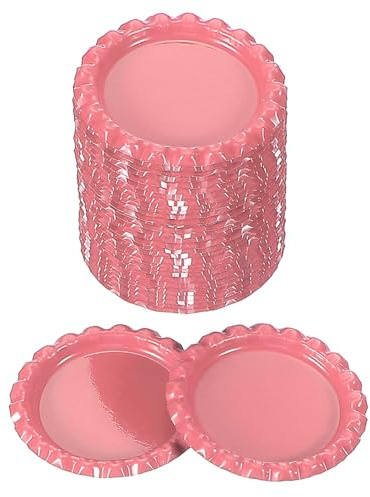 PATIKIL 100 Pieces Bottle Caps for Crafts, 1 Inch Decorative Double Sides Printed Flat Bottle Caps Bulk for DIY Pendants Scrapbooks Badge, Pink
