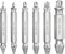 yuejuhe 6 pièces Kit extracteur de vis, extracteur de goujon, Endommagé vis Extracteurs pour Retirer Facilement de Goujon Abimées et Boulon Endommagées (Argent)