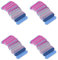 Daijianbin 400 Unidades limas de uñas doble color mini tampón lijado 180/240 herramientas de manicura desechables