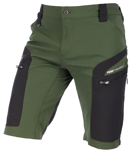 PUMA Workwear Pro-One Shorts Herren - Wanderhose kurz für Männer - Verstärktes Nylon für Langlebigkeit - Trekkinghose mit 4-Wege Stretch - Mit D-Ring am Bund - Outdoor Hosen