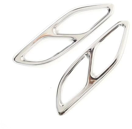 Auspuffblende Für Mercedes Für Benz Für CLA C118 W118 2020-2023 Edelstahl Auto Schalldämpfer Auspuffrohr Schwanz Hals Abdeckung Trim Auto-SchalldäMpfer(Silber)