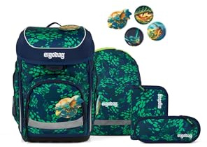ergobag Schulranzen-Set cubo Set DrachenbezwingBär - Grün