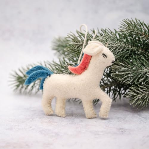 Arthur Cameron – Felt Unicorn Christmas Tree Decoration – Charming Small Idea and Whimsical Xmas Decorations for Indoors