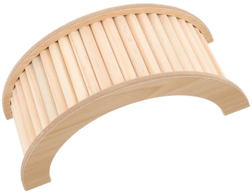 Veemoon Holzleiter Hamsterspielzeug für Meerschweinchen und Kaninchen Natürliche Holzbrücke als Kleintier Spielplatz und Käfigzubehör