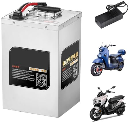 JHKJ Batería de Litio para Motocicleta eléctrica de 60V, 72V, 48V, 40Ah, 52Ah, 68Ah con BMS Integrado para Triciclo, Scooter y ciclomotor. Incluye Cargador.