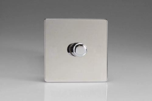 Varilight 1-Gang 2-Way V-Pro Push On/Off Rotary LED Dimmer 1 x 0-120W Polished Chrome
