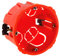Zenitech - Lot de 10 Boîtes d'Encastrement Placo Ø65mm P40mm - pour Appareillage à Vis ou Griffes - Haute Tenue au Feu jusqu'à 850° - Rouge