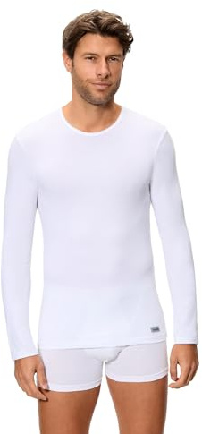 Abanderado Camiseta de Manga Larga Cuello Redondo Térmico Termaltech x1 | Genera Y Retiene Calor, Tejido Fino, Ligero, Ideal Para Deportes De Exterior, Máxima Comodidad Para Hombre