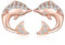 Infinite U Cute Dolphin Ear Studs 925 Sterling Silver Cubic Zirconia Earrings for Women/Girls, Rose Gold