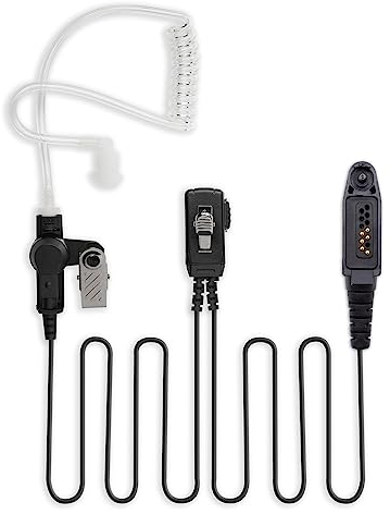 LIFE IS SIMPLE Casque de sécurité avec tube acoustique pour radio Motorola GP-Compact série GP344 GP388 GP644 GP688