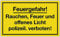 Hinweiszeichen Hinweisschild B 250 x H 150 mm -Feuergefahr- schwarz/gelb
