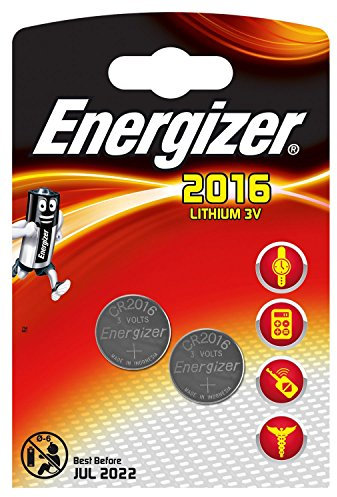 Energizer Cellule Tasto /626986, ˜ 20 x H 1,6 mm CR2016 Inh. 2