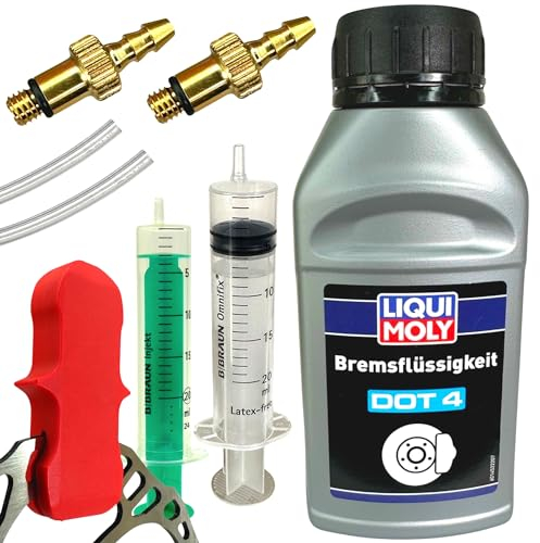 F26 Service Kit für Formula Fahrrad MTB Ebike Hydraulische Scheibenbremse R1 RX ORO Puro K18 K24 Disc entlüftungskit Set mit Liquid Moly DOT 4.0 Bremsflüssigkeit 250ml