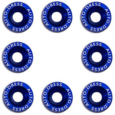 Auto-Dress M6 x 20mm Kotflügel Schrauben, Fender Washer 8er Kit/Set eloxiert in Blau