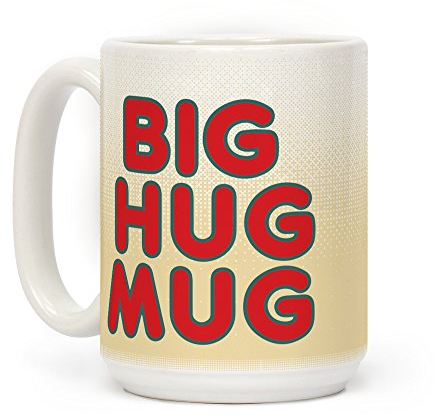 LookHUMAN Big Hug Mug – True Detective Fandom Kaffeetasse, doppelseitiger Druck, Keramik-Kaffeetassen, Cosplay-Kaffeetasse für wahre Detektiv-Fans, spülmaschinenfest, Neuheit Kaffeetassen für Damen