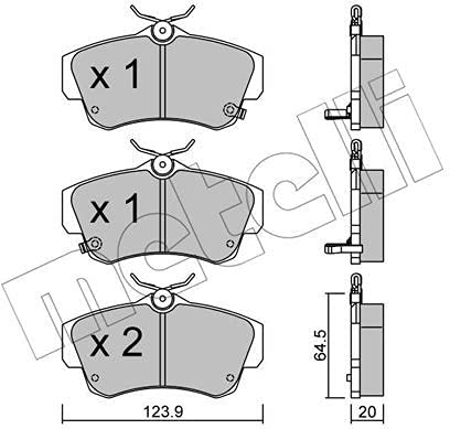 metelligroup 22-0521-0 - Bremsbeläge
