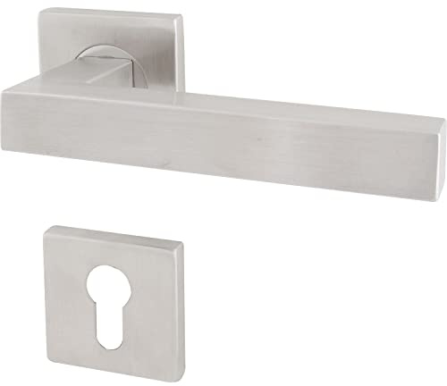 Drückergarnitur PULA - auf Rosette PZ, 35 - 45, Edelstahl