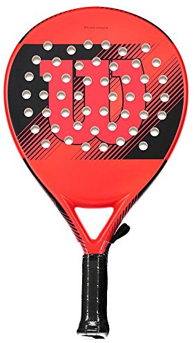 Wilson Striker Pala de pádel, EVA/Núcleo de fibra de vidrio, 370 g, apto también para tenis playa, Unisex, Rojo
