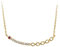 AmDxD 18K Gelbgold Halskette Geometrisch mit Rubin 0.12CT Anhänger Goldkette Für Damen Gold 45cm