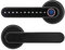 Laxre Modern Black Smart Door Lock, Fingerprint + Code + Mechanical Keys + Bluetooth (APP), Keyless Entry Front Door Lock for Home&Hotel&Office&Interior Door