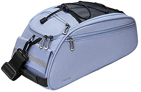 MOSISO Fahrradtasche Gepäckträgertasche,Wasserdichter Fahrrad Koffer Rücksitztasche Radfahren Fahrradträger Rücksitz Gepäckaufbewahrung Sattel Umhängetasche, Luftiges Blau