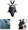 Samurai Kabuto Helm/Hannya Japanischer Oni, Auto Hängender Anhänger mit Samurai Helm,Japanischer Oni Auto Rückspiegel Harz Charm. (Samurai - Schwarz)