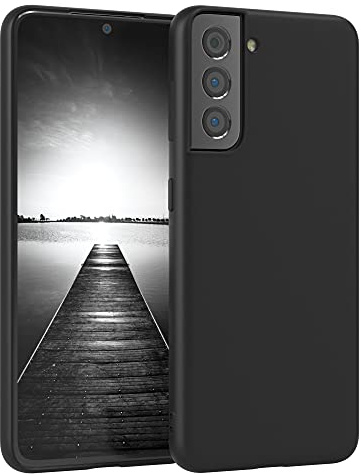 EAZY CASE - Silikonhülle für Galaxy S21 5G Hülle Silikon Case Schwarz weich stoßfeste Handyhülle Schutzhülle mit Kameraschutz Dünn Premium Schutz Cover TPU Phone Bumper in Mattschwarz