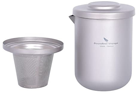 Boundless Voyage Titanium Ti3103D Ensemble de tasses à thé à double paroi avec filtre 350 ml