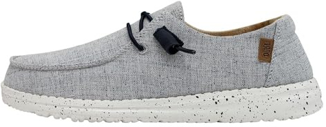 HEYDUDE Wendy Chambray - Scarpe Donna Slip-On Sneakers - Mocassini, White Blue, 36