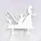 Cake topper silhouette bianco sposi Il Pescatore -NEW 2023- MADE IN ITALY