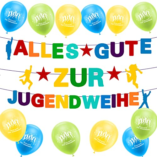 Alles Gute zur Jugendweihe Banner Alles Gute zur Jugendweihe Girlande Endlich Erwachsen Banner Jugendweihe Deko Junge Mädchen Foto Hintergrund für Junge Mädchen Erwachsene Partyfeiern