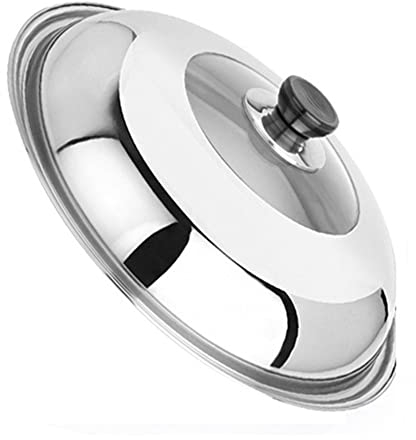 pour Couvercle de wok en acier inoxydable pour trépied - 34 cm