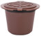 3 Pièces Capsules Réutilisables Tasses Capsules de café Domestiques Filtre Capsules Rechargeables Dosettes Adaptées pour (Brun)
