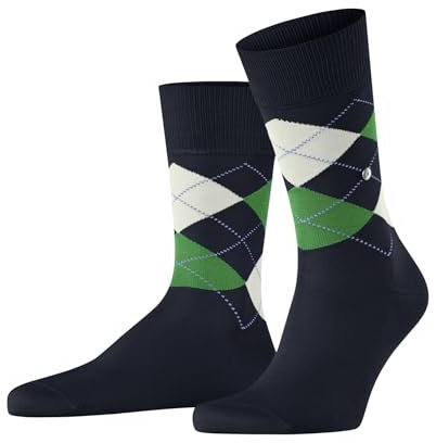 Burlington Herren Socken Manchester M So Baumwolle gemustert 1 Paar, Blau Marine 6121, 40-46