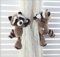 EXQUILEG Vorhang-Raffhalter, 2 Stück Dschungel Cartoon Tier Vorhanggurte Vorhang Schnalle Haken für Kinder Kinderzimmer Zimmer Fensterdekoration (Zebra)