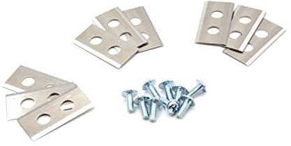 vhbw 9x Lames compatible avec Mr. Gardener MR1000, MR400 tondeuse - Lames de rechange, argenté, acier