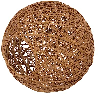 OSALADI Rattan Lampenschirm Kugelform Deckenlampe Schutz Boho Style Lampenschirm Für Tischlampen Staubdicht Und Dekorativ Geeignet Für Wohn Kinderzimmer