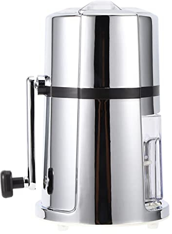 Manual Portable Ice Crusher, Commercial Household Portable Shaved Ice Machine Shaved Ice Crusher with Stainless Steel Blade