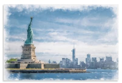WESTCH Statue of Liberty Poster, Dekoratives Gemälde, Leinwand, Wandkunst, Wohnzimmer, Poster, Schlafzimmer, Gemälde 12x18inch(30x45cm)