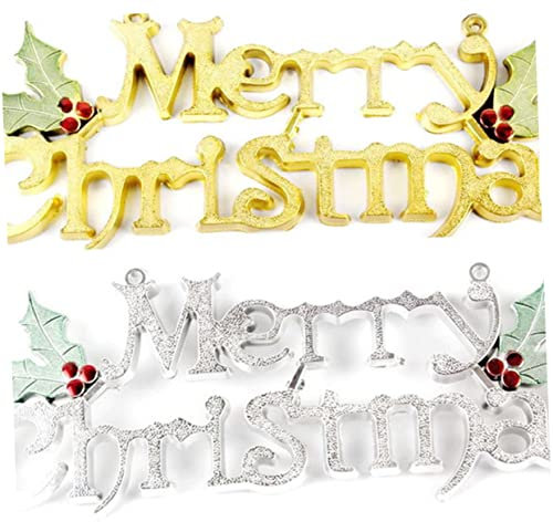 Cabilock 2st Türanhänger Hängende Weihnachtsdekorationen Willkommensschild Haustürdekor Weihnachtstürdekoration Weihnachtswortzeichen Weihnachtsschmuck Tür Hängt Kunsthandwerk Weihnachten