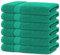 BANANALU 6 Handtücher Set 50x100cm 100% Baumwolle Gästehandtücher Handtuch Smaragd