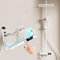 Regendusche mit Thermostat Armatur - Shower Set mit Duschkopf Mischbatterie und Bidet Handbrause LED-Digitalanzeige, Thermostatische Komplett Duschset Duschsystem丨Weiß