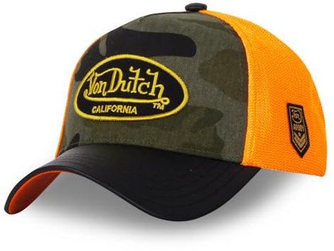 Von Dutch Kappe für Damen und Herren, Trucker-Kappe, Vintage, verstellbar, kaki, Einheitsgröße