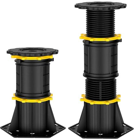 Lot de 2 pieds de support de lit de 20 à 30 cm, hauteur réglable, pieds de support central pour cadre de lit/latte centrale de lit, pièces de renfort de lit, pieds de meubles pour canapé et armoire
